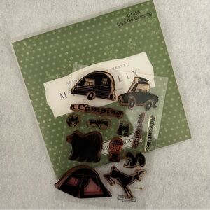 CTMH • “Let’s Go Camping” Clear Acrylic Rubber Stamp Set